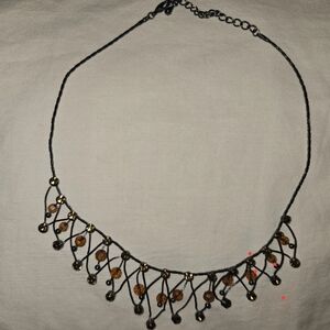 Bohemian Black and Gold Geometric Necklace